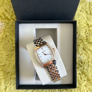 Bulova Gold and Silver Dress Watch with Two-Tone Design